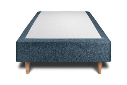 Sommier Tapissier 90x200 cm - H35 cm - Bouclette - Bleu