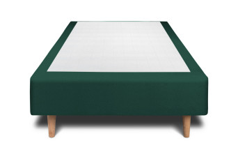 Sommier Tapissier 90x200 cm (déjà monté) - Velours - Vert