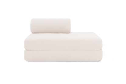 Canapé 5 places - 2 modules convertibles : Canapé 3 places + Canapé 2 places - Tissu extérieur Beige clair