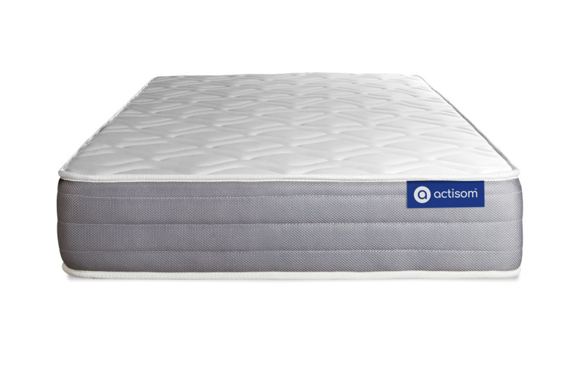 Ensemble Matelas Sommier 80x190 cm - Sommier Gris (en kit) - Actimemo Dream