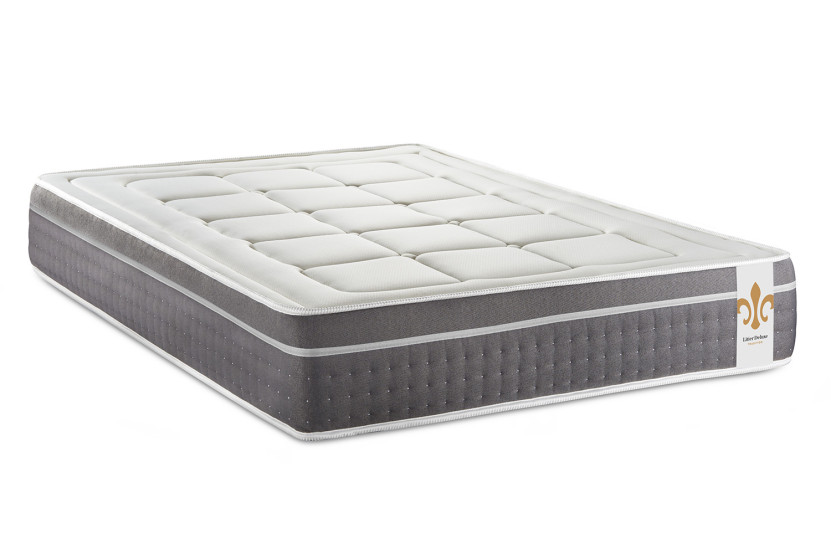 Ensemble Matelas Sommier 140x200 cm - Sommier Gris (déjà monté) - Trente
