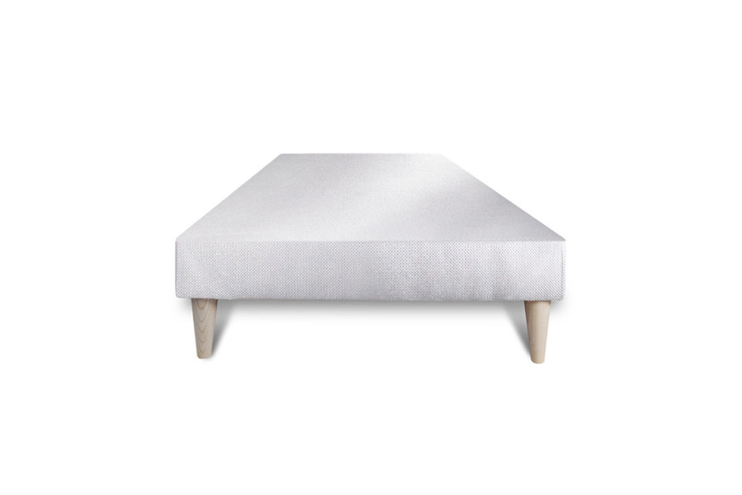 Ensemble Matelas Sommier 120x190 cm - Sommier Blanc (déjà monté) - George V