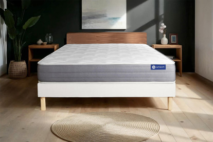 Ensemble Matelas Sommier 80x190 cm - Sommier Blanc (en kit) - Actiflex Dream
