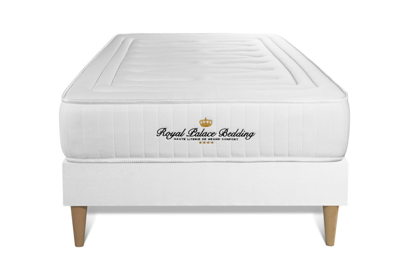 Ensemble Matelas Sommier 90x200 cm - Sommier Blanc (en kit) - Nottingham