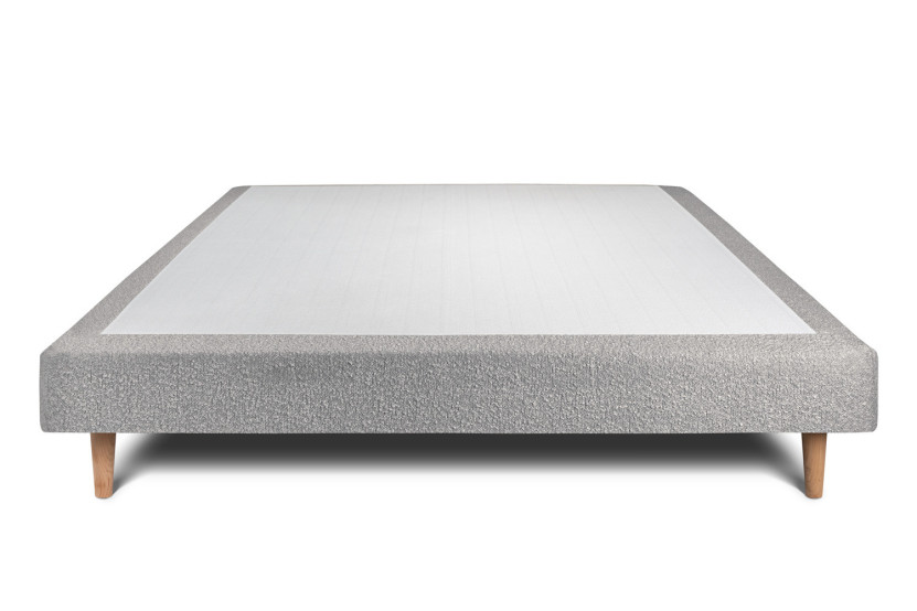 Sommier Tapissier 150x190 cm - Bouclette - Gris