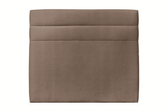 Tête de lit 160 cm Lignes - Tissu Velours Taupe