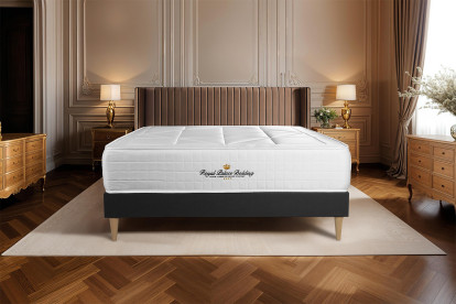 Ensemble Matelas Sommier 140x190 cm - Sommier Noir (déjà monté) - Windsor