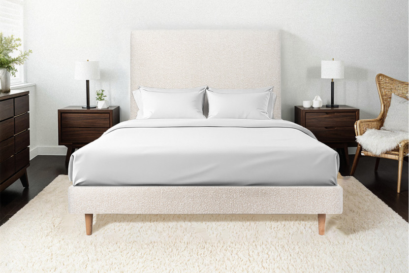 Sommier Tapissier 140x200 cm - Bouclette - Beige clair