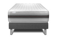 Ensemble Matelas Sommier 90x190 cm - Sommier Gris (déjà monté) - Vitalmemo Back Ensemble Matelas Sommier 90x190 cm - Sommier Gris (déjà monté) - Vitalmemo Back