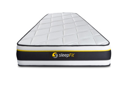 Ensemble Matelas Sommier 90x190 cm - Sommier Noir (en kit) - Soft
