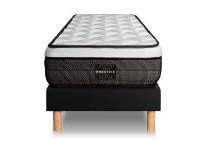 Ensemble Matelas Sommier 80x190 cm - Sommier Noir (en kit) - Suite