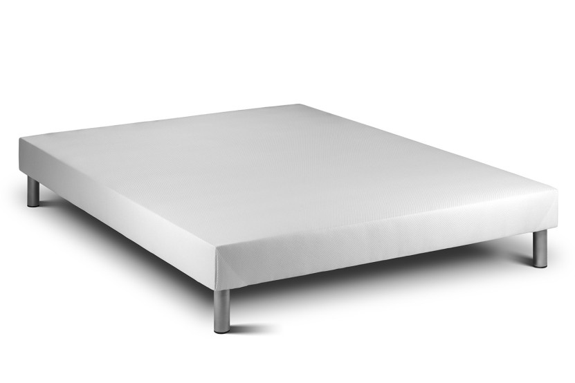 Ensemble Matelas Sommier 140x190 cm - Sommier Blanc (déjà monté) - Vitalspring Recover