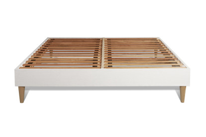 Pack lit complet 180x200 cm - Matelas + Sommier Blanc (en kit) + 2 oreillers + Couette - Buckingham