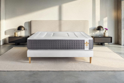 Ensemble Matelas Sommier 140x200 cm - Sommier Blanc (déjà monté) - Vingt-Six