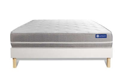 Ensemble Matelas Sommier 200x200 cm - Sommier Blanc (en kit) - Actilatex Touch