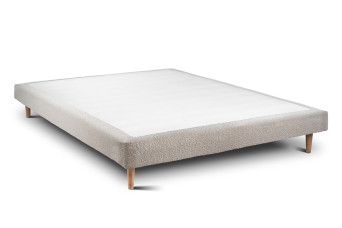 Sommier Tapissier 140x200 cm - Bouclette - Beige clair