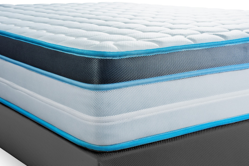 Ensemble Matelas Sommier 160x200 cm - Sommier Gris (en kit) - BodyFit