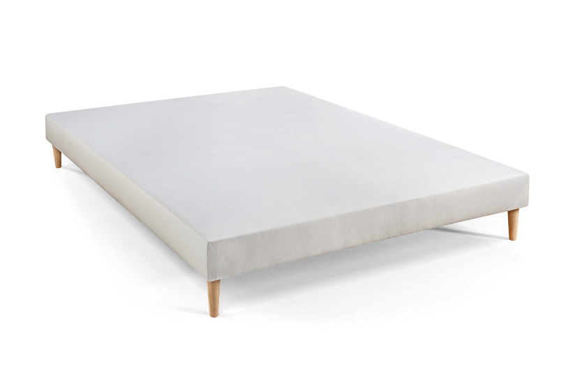 Pack lit complet 160x200 cm - Matelas + Sommier Blanc + 2 oreillers + Couette - Le Soyeux