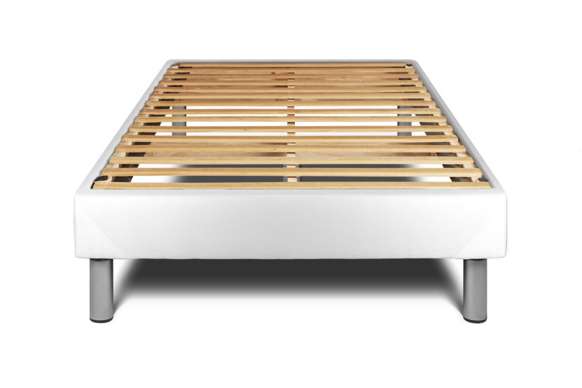 Ensemble Matelas Sommier 120x190 cm - Sommier Blanc (en kit) - Vital Soft