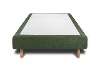 Sommier Tapissier 90x200 cm - Toile nattée  - Vert kaki
