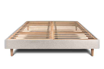 Sommier à Lattes 150x190 cm - H29 cm - Bouclette - Beige clair