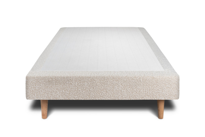 Sommier Tapissier 90x190 cm - Bouclette - Beige clair