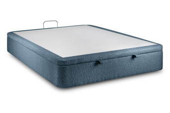 Sommier Coffre 160x200 cm - Bouclette - Bleu