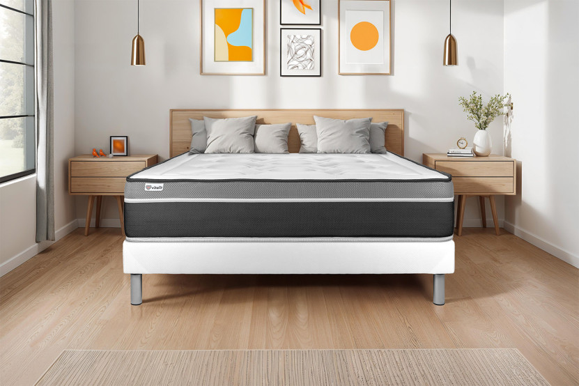 Matelas 90x200 cm Ressorts ensachés et Mémoire de forme - Vital Care