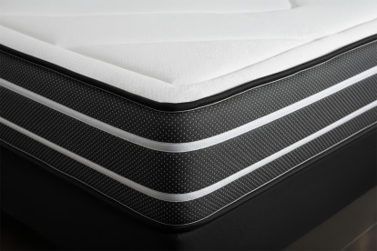 Pack lit complet 180x200 cm - Matelas + 2 Sommiers Blancs + 2 oreillers + Couette - Exclusive