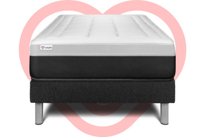 Ensemble Matelas Sommier 120x190 cm - Sommier Noir (en kit) - Vital Form