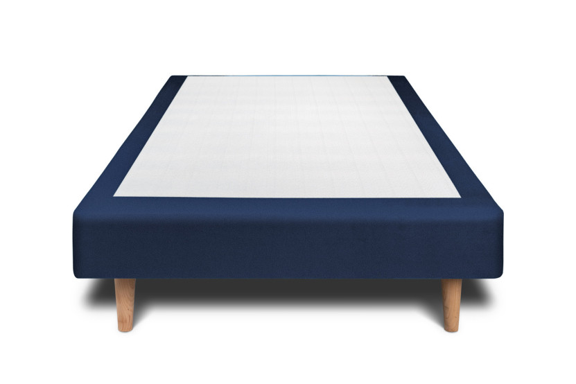 Sommier Tapissier 80x200 cm - Velours - Bleu océan