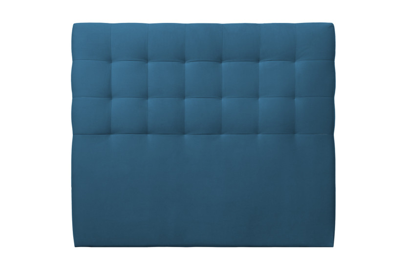 Tête de lit 150 cm Capitonnée - Tissu Velours Bleu Ocean