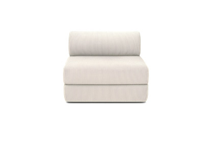 Canapé 4 places - 2 modules convertibles : Canapé 3 places + Fauteuil - Velours côtelé Blanc