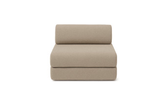 Fauteuil convertible et modulable - Tissu lisse - Taupe