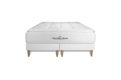 Ensemble Matelas Sommier 200x200 cm - 2 Sommiers Blanc - George V