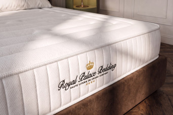Pack lit complet 160x200 cm - Matelas + Sommier Noir + 2 oreillers + Couette - Nottingham
