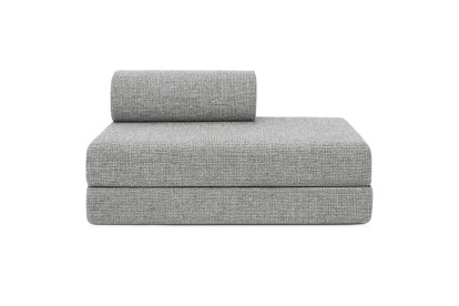 Canapé 3 places - 2 modules convertibles : Canapé 2 places + Fauteuil - Tissu tweed Gris