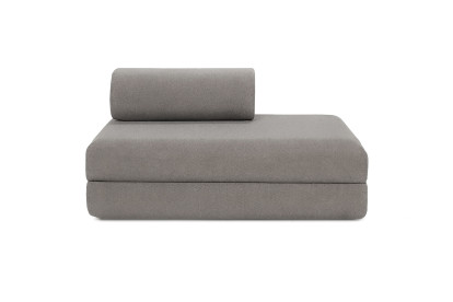 Canapé 5 places - 2 modules convertibles : Canapé 3 places + Canapé 2 places - Tissu lisse Gris