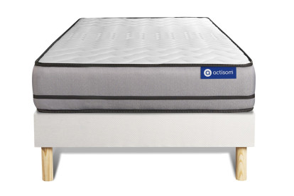 Ensemble Matelas Sommier 90x190 cm - Sommier Blanc (en kit) - Actilatex Night