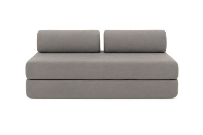 Canapé 5 places - 2 modules convertibles : Canapé 3 places + Canapé 2 places - Tissu lisse Gris