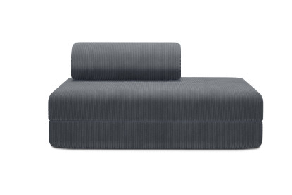 Canapé 2 places convertible et modulable - Velours côtelé Gris