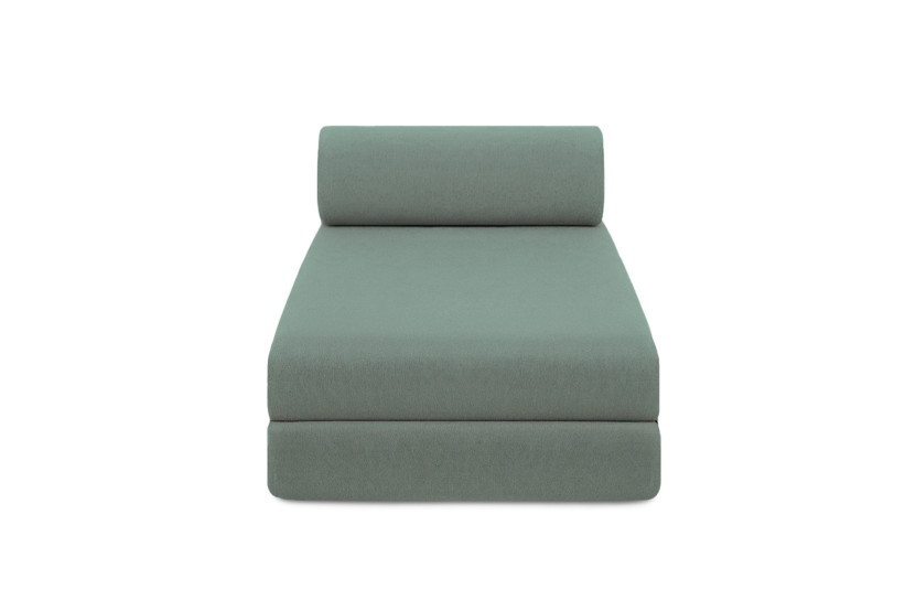 Canapé d'angle convertible 6 places - Tissu lisse - Vert