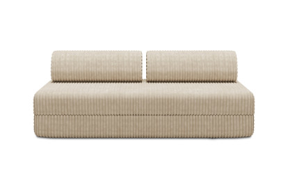 Canapé 3 places convertible et modulable - Velours côtelé XL Beige
