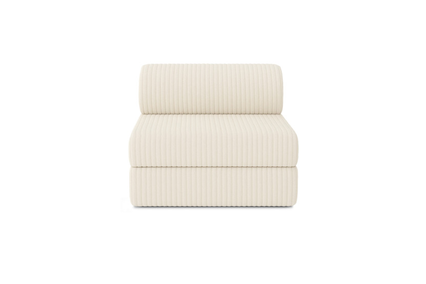 Fauteuil convertible et modulable - Velours côtelé XL - Blanc