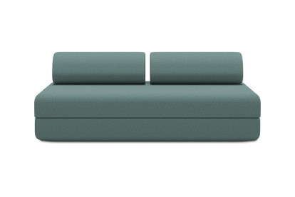 Canapé 3 places convertible et modulable - Tissu lisse Vert