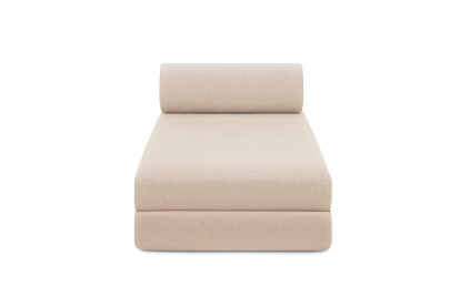 Canapé d'angle 6 places - 2 modules convertibles : Canapé 3 places + Méridienne - Tissu lisse Beige