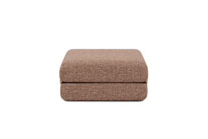 Canapé 6 places - 3 modules convertibles : Canapé 3 places + Fauteuil + Pouf - Tissu tweed Rouge