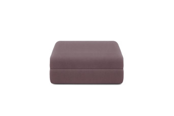 Pouf convertible et modulable - Tissu lisse - Terracotta