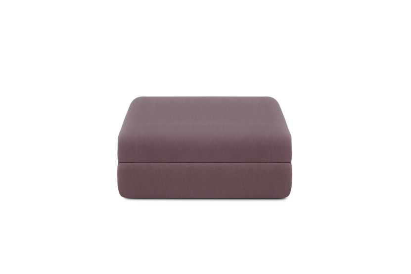 Pouf convertible et modulable - Tissu lisse - Terracotta