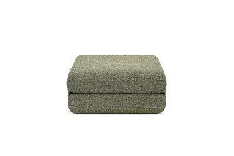 Pouf convertible et modulable - Tissu tweed - Vert